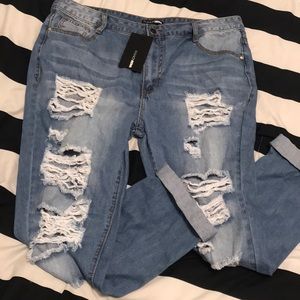 Distressed denim